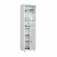 Шкаф медицинский Hilfe МД 1 1657/SG дверцы стекло/металл