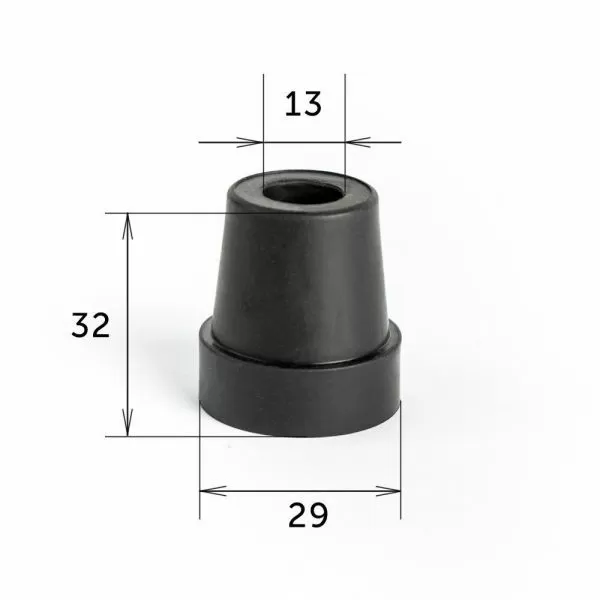 Насадка для трости Barry Viva 13/BL, 13мм, черная