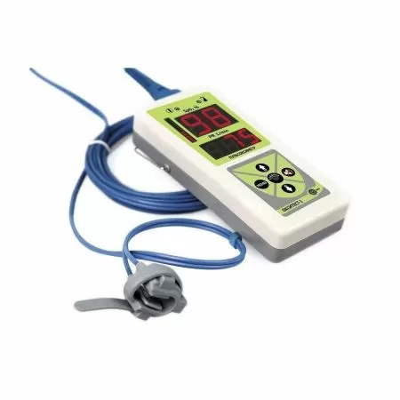 Пульсоксиметр портативный МЕДПЛАНТ Окситест-1 с сетевым адаптером и детским датчиком-манжетой, артикул 976