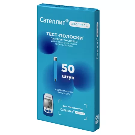Тест-полоски САТЕЛЛИТ ЭКСПРЕСС ПКГ-03 N50