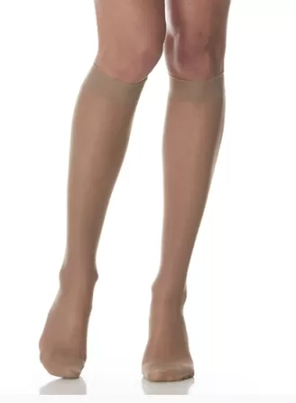 Гольфы компрессионные Ergoforma 321 женские 2 класс компрессии с закрытым носком полупрозрачные телесные 