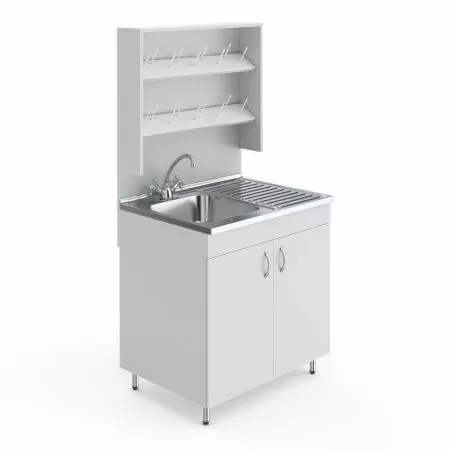 Стол лабораторный с мойкой и сушилкой НВ-800 МО (800×600×1650)