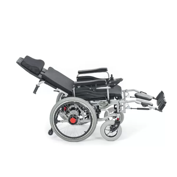 Кресло-коляска с электроприводом MET COMFORT 42, артикул 20504, складная, с регулировкой угла наклона спинки и подножек