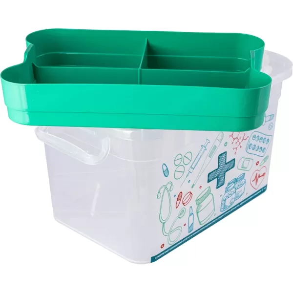 Контейнер для аптечки Домашний доктор 6.5 л 310x200x180 мм в ассортименте 