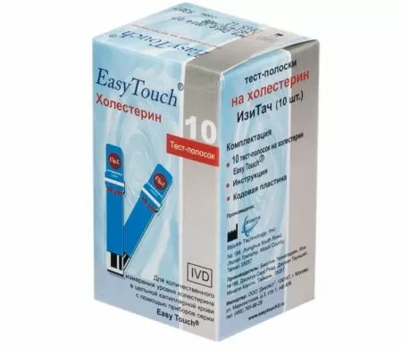 Тест-полоски Изи Тач (Easy Touch) холестерин №10