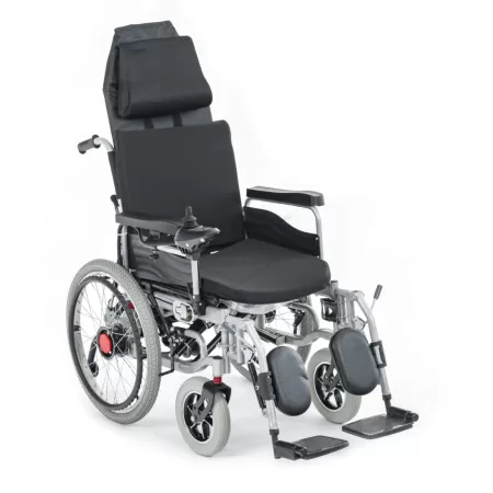 Кресло-коляска с электроприводом MET COMFORT 42, артикул 20504, складная, с регулировкой угла наклона спинки и подножек