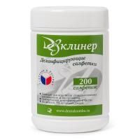 Салфетки дезинфицирующие Дезклинер в банке, 125*175 мм, 200 штук