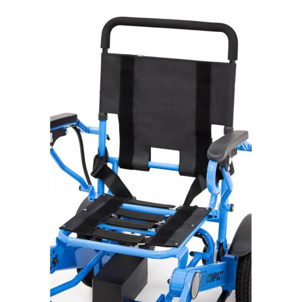 Кресло-коляска с электроприводом MET Compact 35 с алюминиевой рамой, синяя