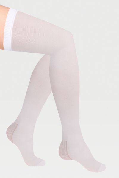 Чулки компрессионные IDEALISTA ID-380 унисекс 1 класс компрессии с закрытым носком антиэмболические для операции белые 